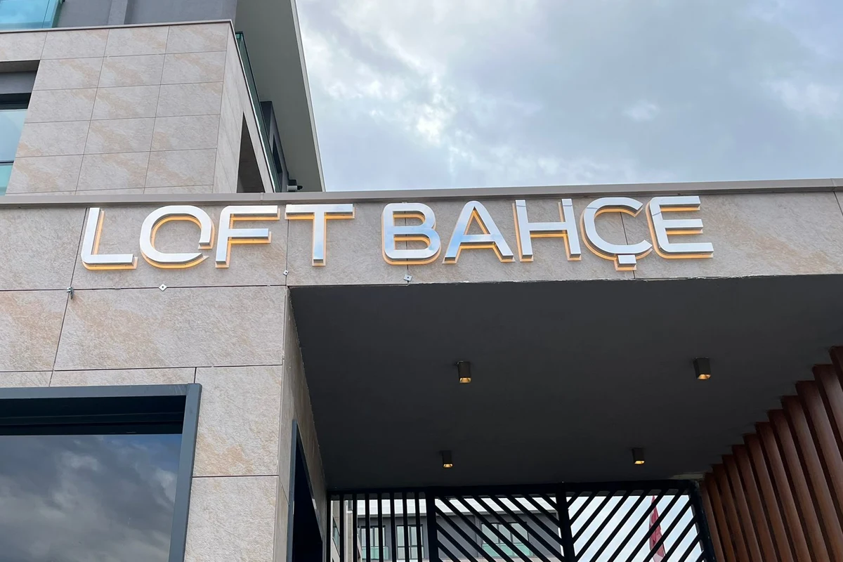 Loft Bahçe site girişi ışıklı tabela uygulaması